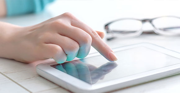 Patient checking in online with their mobile device.